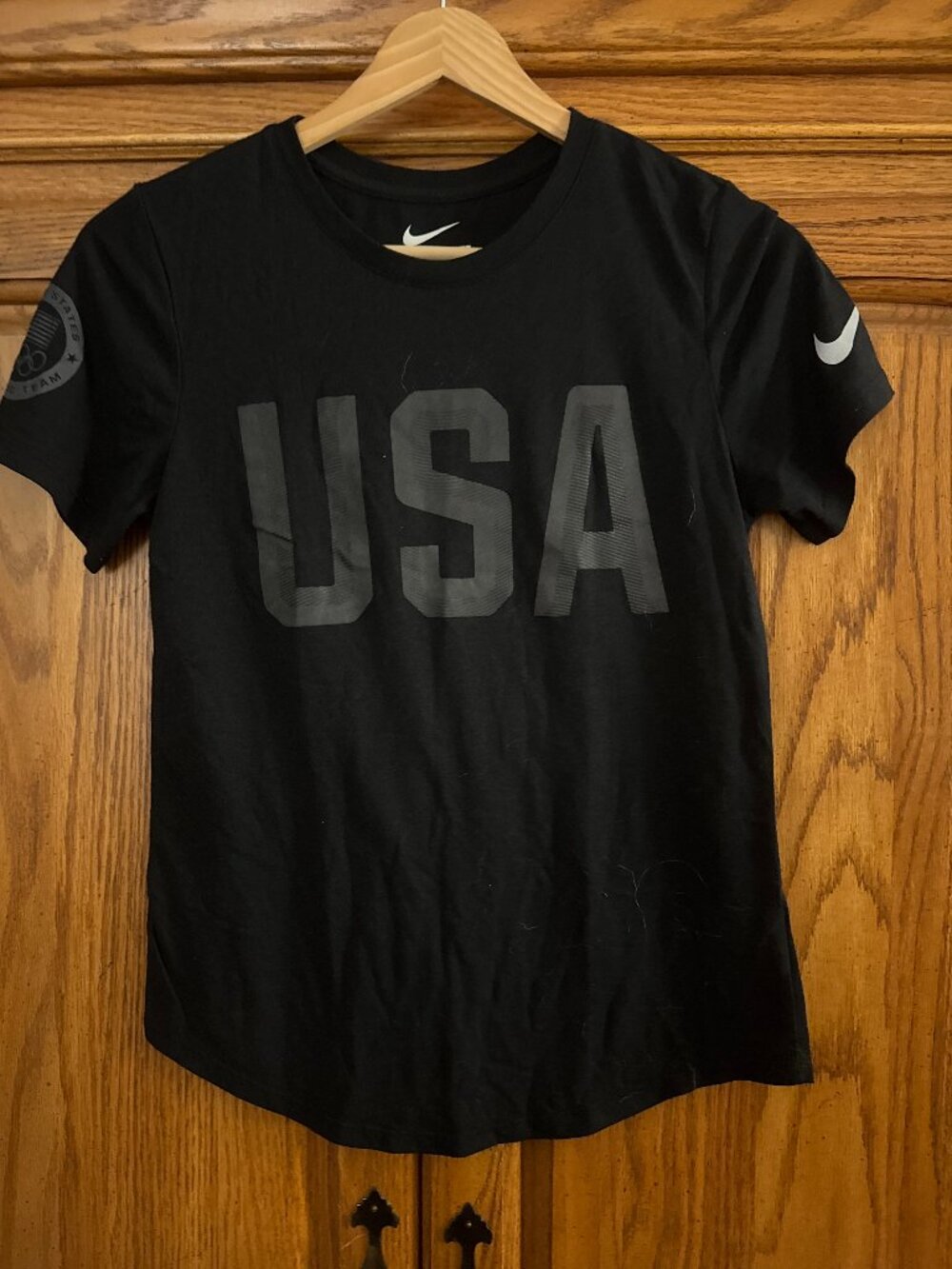 Nike TeamUSA Olympic Short Sleeve Tee in Black